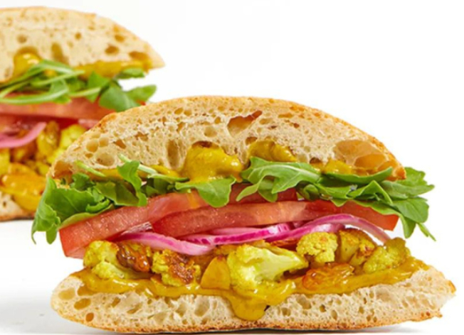 Golden Cauliflower Sandwich